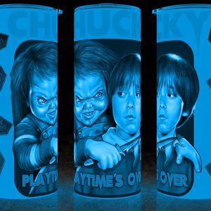 Glow in the Dark Chucky Playtime's Over Child's Play Cup Mug Tumbler